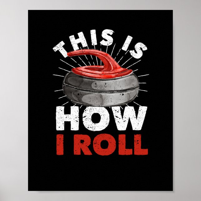 Affiche Curling Player Fan Winter Sports Curler (Devant)