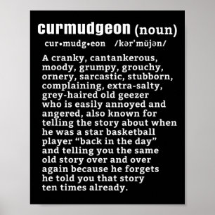 Affiche Curmudgeon (bysketbyll Version) Fun Senior Citizen