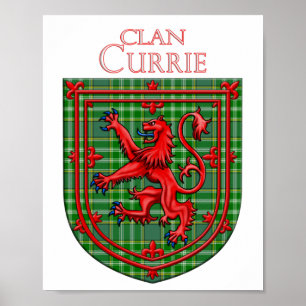 Affiche Currie Tartan Scottish Plaid Lion Rampant