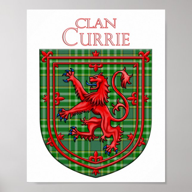 Affiche Currie Tartan Scottish Plaid Lion Rampant (Devant)