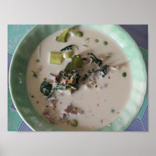 Affiche Curry vert thaïlandais [แ ก ง เ ขี ย ว  de la ห] .