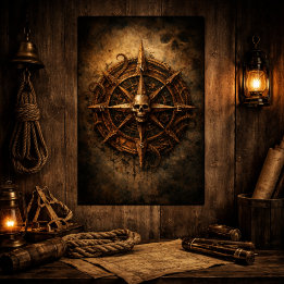 Affiche Cursed Compass Sigil Pirate