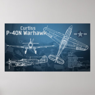 Affiche Curtiss P-40 Warhawk