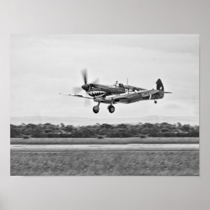 Affiche Curtiss P-40 Warhawk Fighter Air Plane
