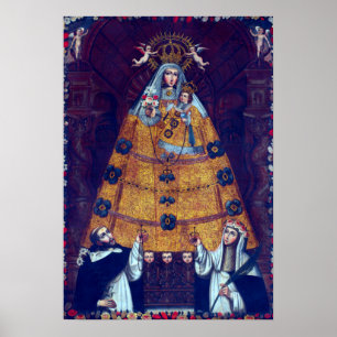 Affiche Cusco School Notre-Dame du Rosaire avec Saint