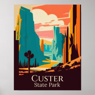 Affiche Custer State Park Conception contemporaine