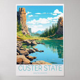 Affiche Custer State South Dakota Custom Travel