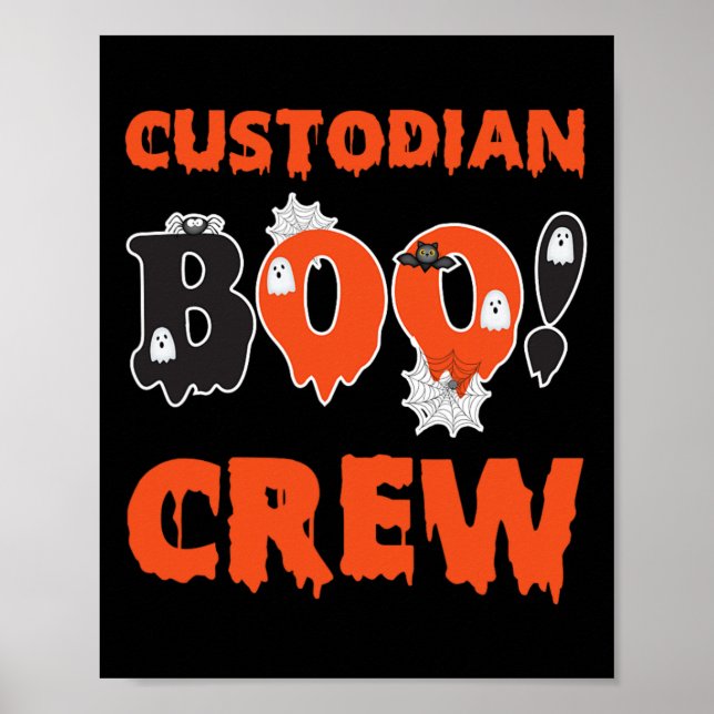 Affiche Custodian Squad School Boo Crew Janitor Custodian  (Devant)