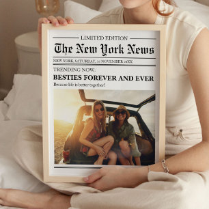 Affiche Custom Best Friend Bestie Journal Art Imprimer