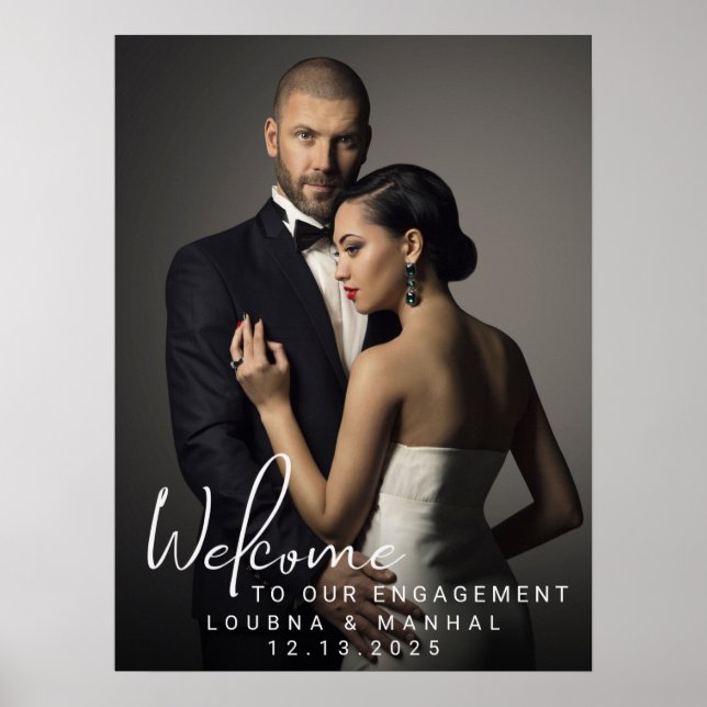 Affiche Custom Engagement Photo Welcome Sign (Devant)