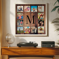 Custom Family Photo Collage Reclaimed Wood