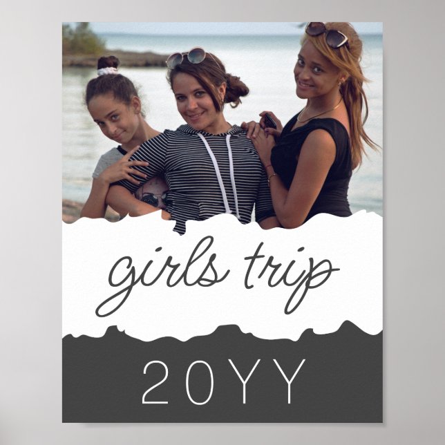 Affiche Custom Girls Trip | Girls weekend Getaway Souvenir (Devant)