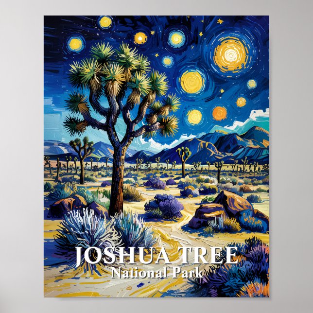 Affiche Custom Joshua Tree Van Gogh Starry Night Modern (Devant)