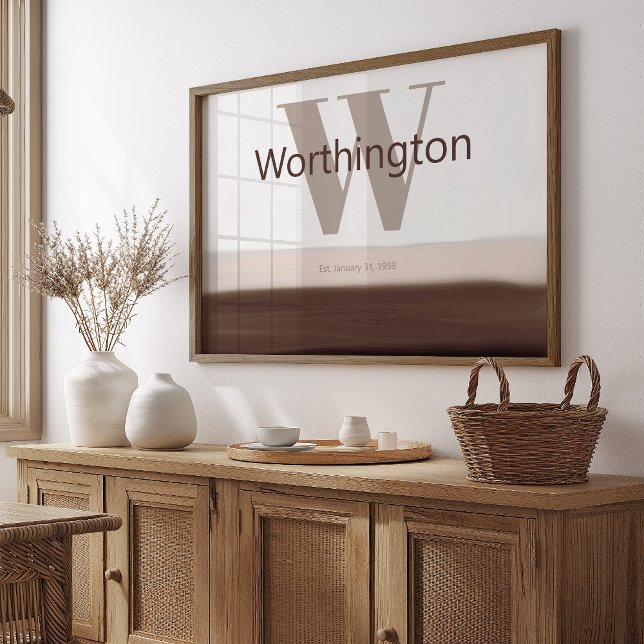 Affiche Custom Last Name Print Sign Gift for New Homeowner (Créateur téléchargé)