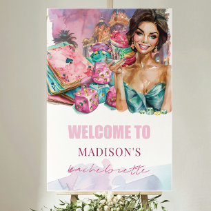 Affiche Custom Luxury Las Vegas Bachelorette Welcome Girl