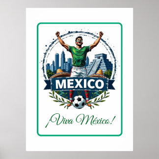 Affiche Custom Mexico National Football Team Celebration