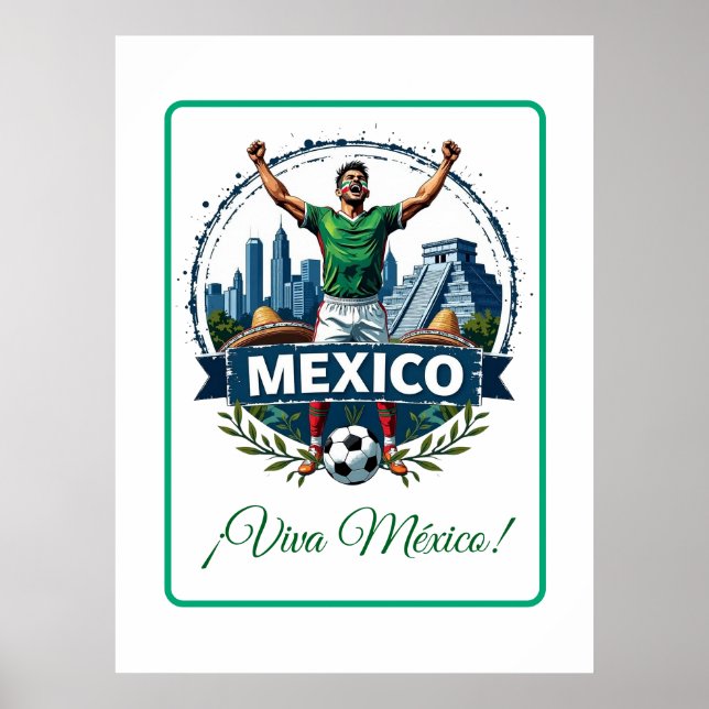 Affiche Custom Mexico National Football Team Celebration (Devant)