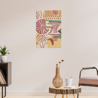 Affiche CUSTOM Minimalist Japanese Hagoita Pattern Print