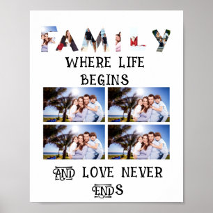 Affiche Custom Modern Family Love 10 Photo Collage