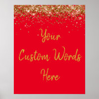 Custom Red Anniversary Party Photo Prop