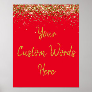 Affiche Custom Red Anniversary Party Photo Prop