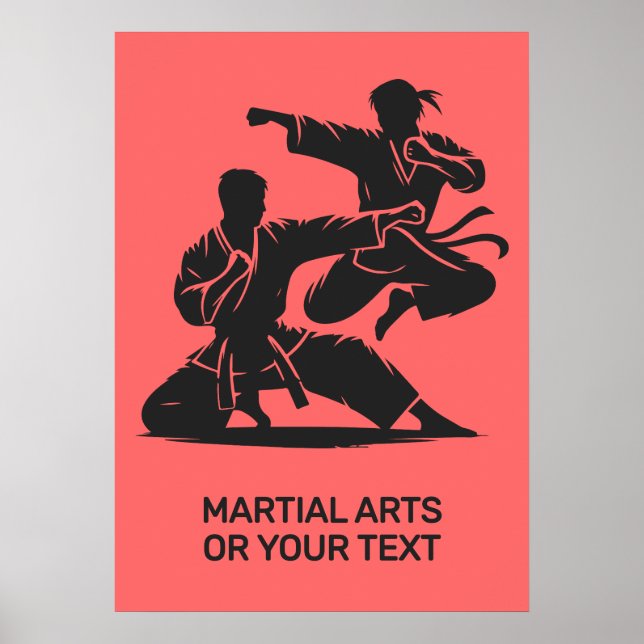 Affiche Custom Text & Color Martial Arts (Devant)