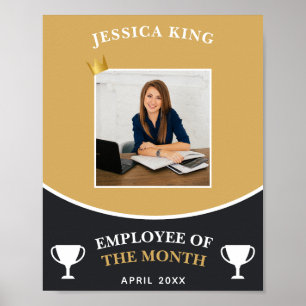 Affiche Customizable Gold Employee Of The Month Picture