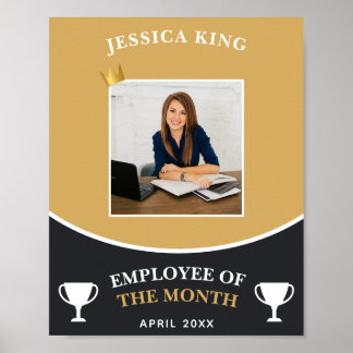 Affiche Customizable Gold Employee Of The Month Picture