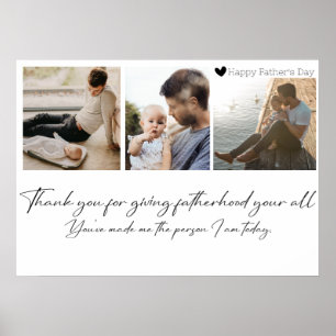 Affiche Customizable Modern Photo Collage Father's Day Gif