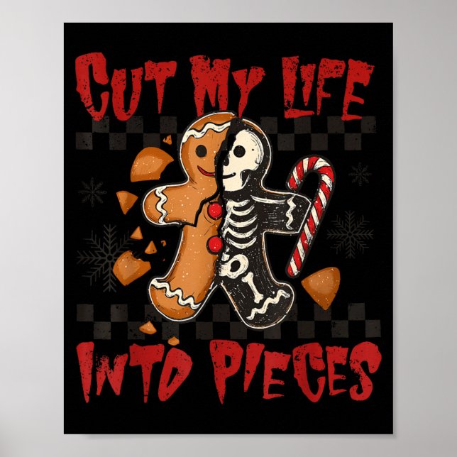 Affiche Cut My Life Into Eces Xmas Gingerbread Funny Chris (Devant)
