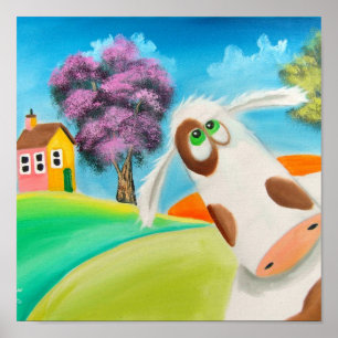 Affiche CUT VACHE FACE Gordon Bruce art