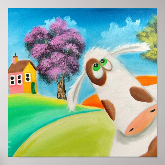 Affiche CUT VACHE FACE Gordon Bruce art (Devant)