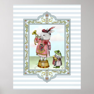 Affiche Cute Alice au pays des merveilles Lapin Blanc Art 