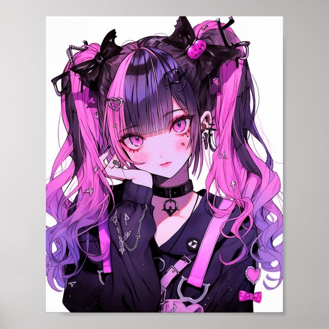 Affiche Cute Anime Goth Girl (Devant)