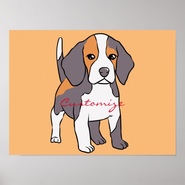 Affiche Cute Beagle (Devant)