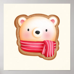 Affiche Cute Bear Face