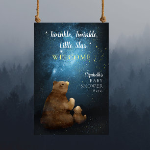 Affiche Cute Bear Twinké Little Star Bienvenue