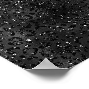 Affiche Cute Black Cheetah Leopard Peau Imprimer Animal