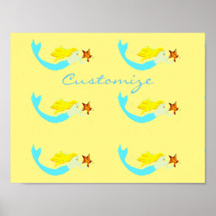Affiche Cute Blonde Mermaids with Star Thunder_Cove