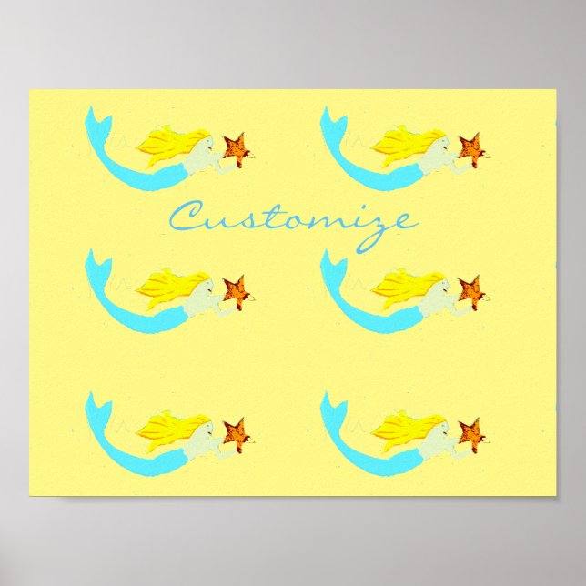 Affiche Cute Blonde Mermaids with Star Thunder_Cove (Devant)