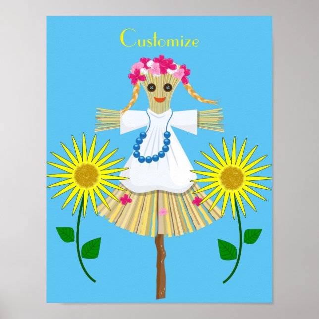 Affiche Cute Blonde Pigtails Scarecrow (Devant)