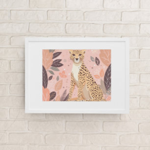 Affiche Cute Boho Cheetah Animal Safari Baby Room Wall Art