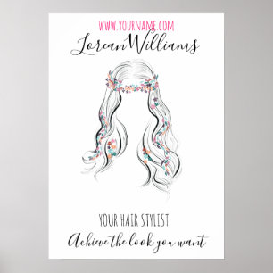Affiche Cute Boho Coiffure Mariage Coiffure Styliste Flora
