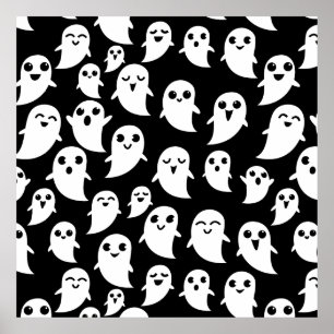 Affiche Cute Boo Spook Halloween Dessin D'Halloween