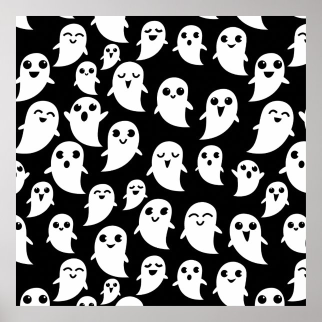 Affiche Cute Boo Spook Halloween Dessin D'Halloween (Devant)