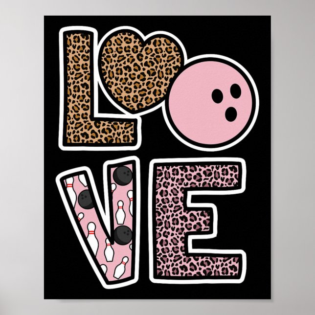 Affiche Cute Bowling Lover Bowling Lecteur Bowling Fan Lov (Devant)