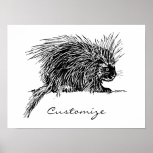 Affiche Cute Bristly Hedgehog Thunder_Cove
