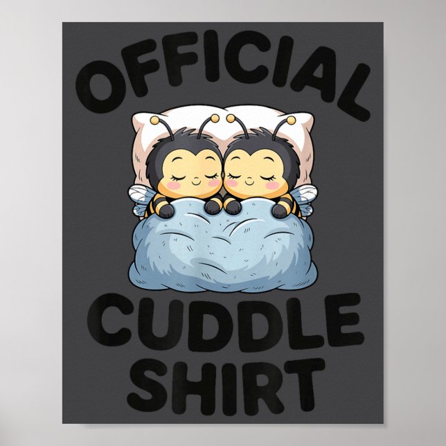 Affiche Cute Bumble Bee Couple Cuddle  (Devant)