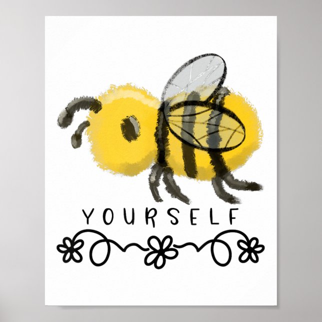Affiche Cute Bumblebee Bee Yourself  (Devant)