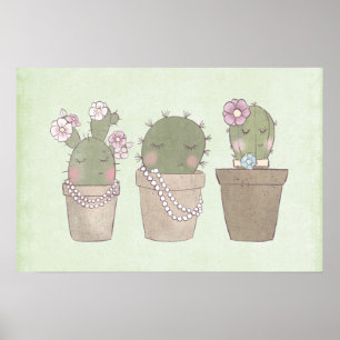 Affiche Cute Cactus